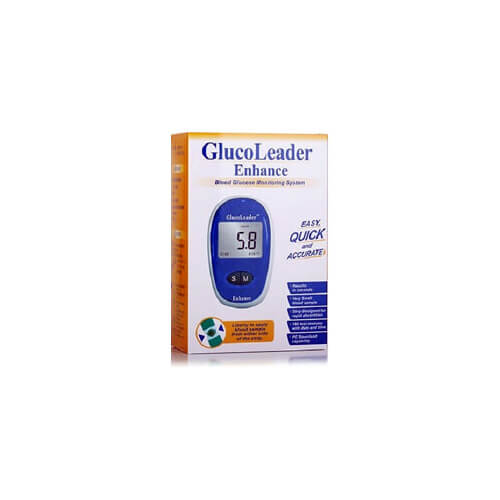 Glucoleader-Enhance-Blood-Glucose-Meter-Blue