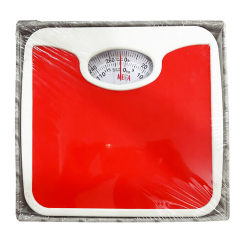 Mega-130-Kg-Analog-Bathroom-Scale-Red