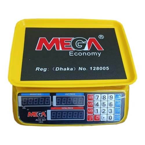 Mega-15-Kg-Economy-ACS-607-Tray-Plate-Scale