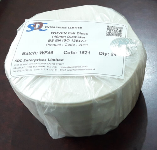 SDC-Woven-Felt-Pads-140mm-Discs-by-Labtex